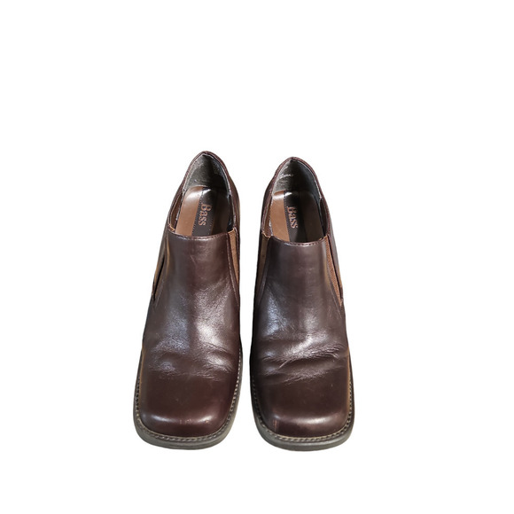 G.H. Bass Women's Brown Leather Ankle Boots Size 6.5 - Picture 1 of 7